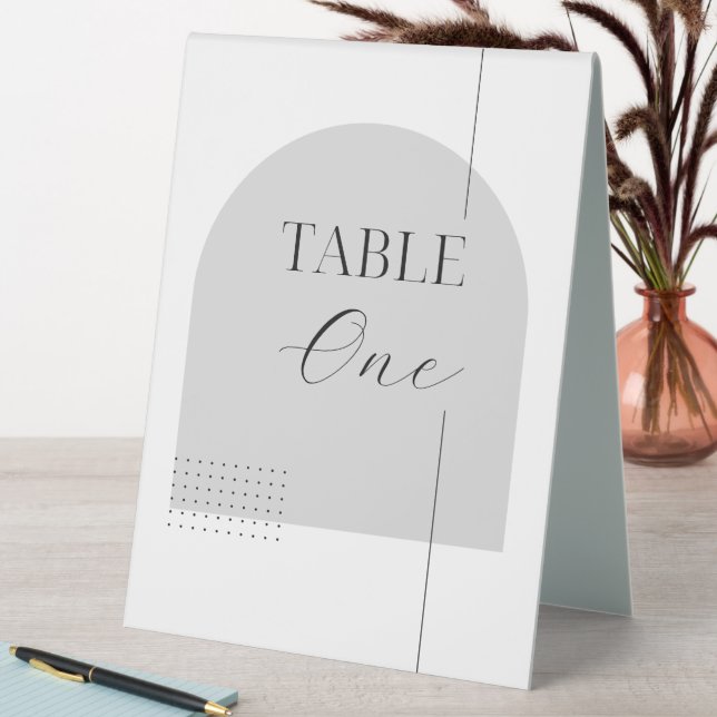 Minimalist Black Calligraphy Custom Table Numbers  (In SItu (Table))