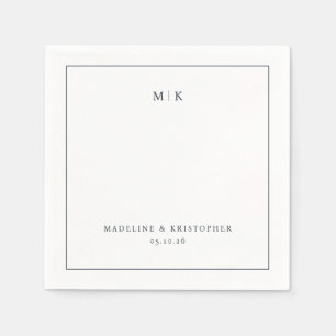 Minimalist Black Calligraphy Napkin