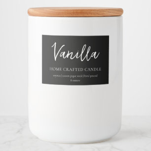 Minimalist Black Candle Label