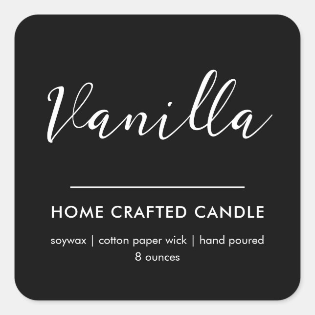  Minimalist Black Candle Label (Front)