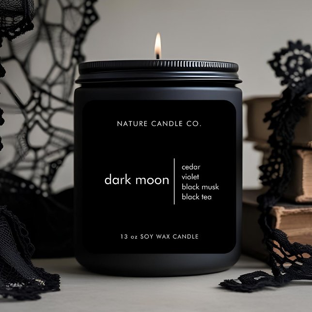 Minimalist Black Candle Label | Dark Moon  (Creator Uploaded)