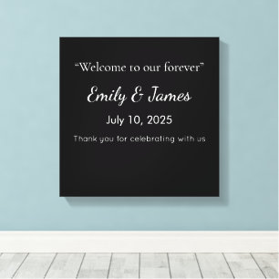 Minimalist Black Cat Silhouette Canvas Print