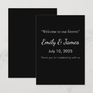 Minimalist Black Cat Silhouette Card