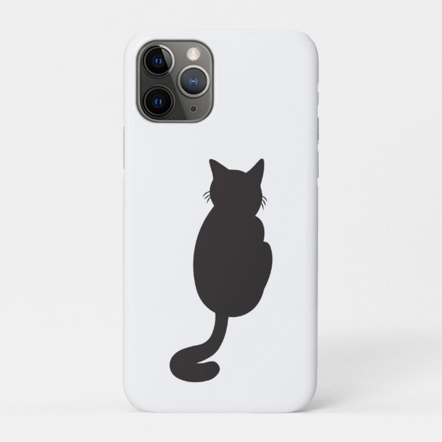 Minimalist Black Cat Silhouette  Case-Mate iPhone Case (Back)