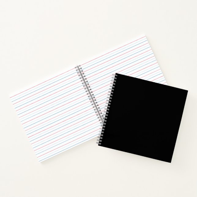 Minimalist Black Cat Silhouette  Notebook (Inside)
