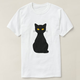 Minimalist Black Cat T-Shirt