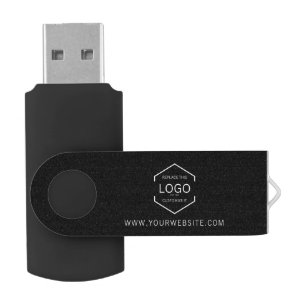 Minimalist Black Company Business Logo USB USB Flash Drive