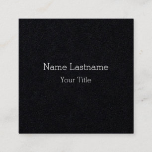 Minimalist Black Core Two Side Square Business Card