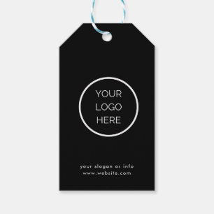 Minimalist Black Corporate Clothing Hang Tag with