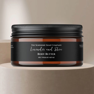 Minimalist Black Cosmetics Jar Label