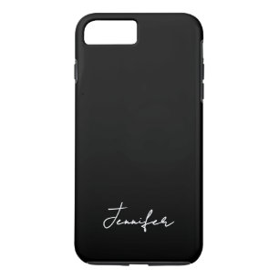 Minimalist Black Custom Name Signature Script iPhone 8 Plus/7 Plus Case
