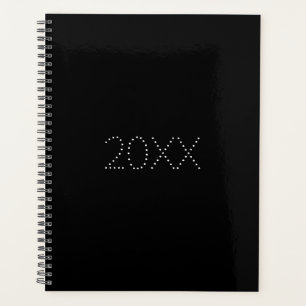 Minimalist black custom year modern typography planner