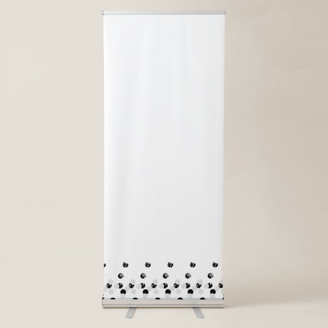 Minimalist Black Dot Banner | Modern Event Eleganc (Front)
