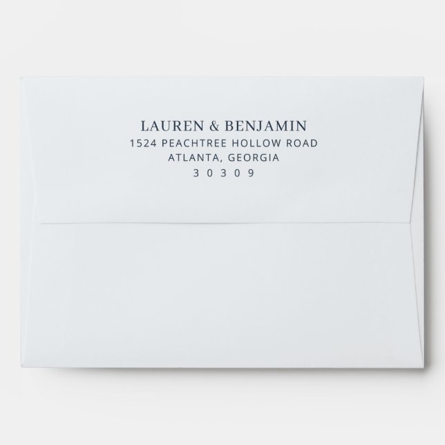 Minimalist Black Elegancy Envelope (Back (Top Flap))