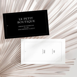 Minimalist Black Fashion Display Hanging Price Tag