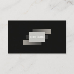 Minimalist Black Geometric Overlap Abstract Modern Business Card