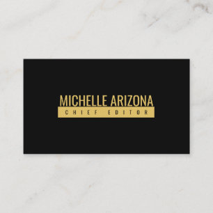Minimalist Black & Gold Color Professional Modern  Enclosure Card