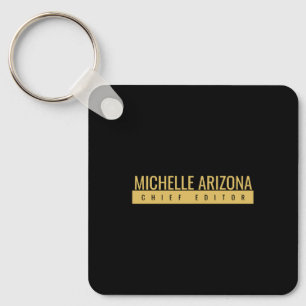 Minimalist Black & Gold Color Professional Modern  Key Ring