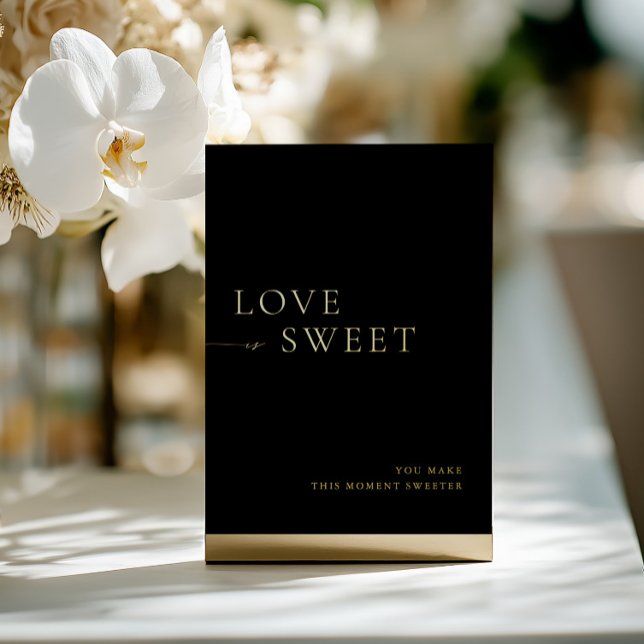 Minimalist Black & Gold Dessert Table Sign (Minimalist Black & Gold Dessert Table Sign Foil)