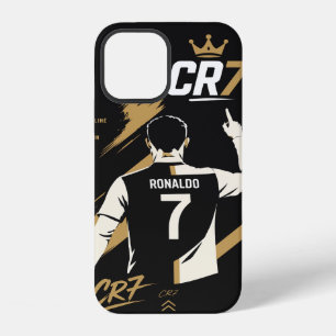 Minimalist Black & Gold Football Number 7 iPhone 12 Case