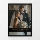 Minimalist Black Gold Photo QR Code RSVP wedding