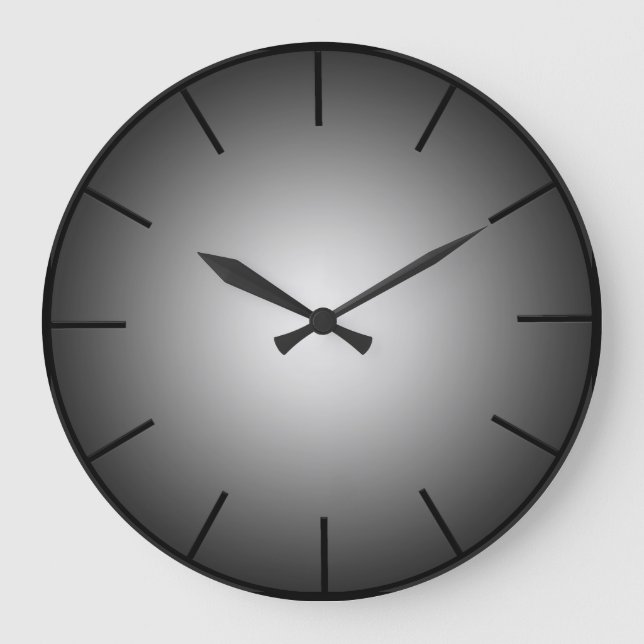 Minimalist Black Gradient Wall Clock (Front)