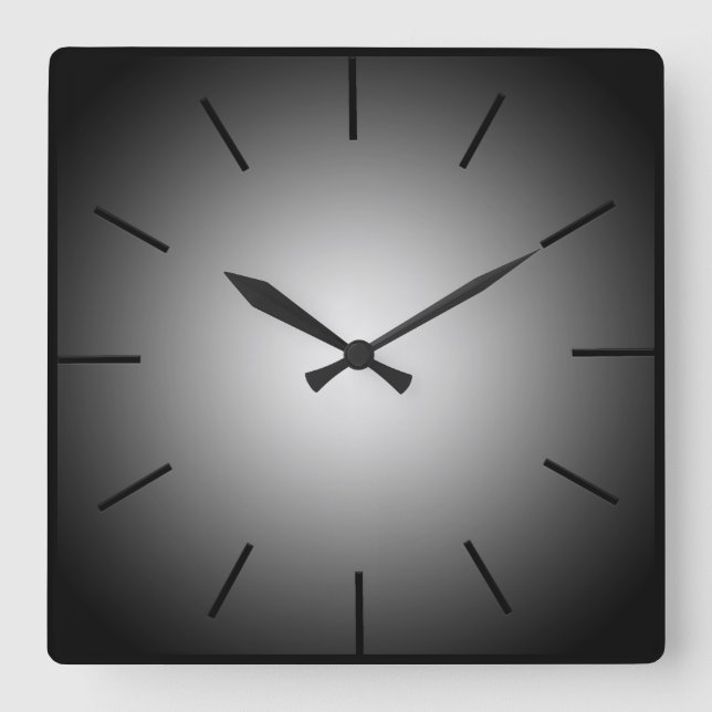 Minimalist Black Gradient Wall Clock (Front)