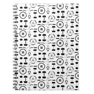Minimalist Black Gym Equipment Notebook