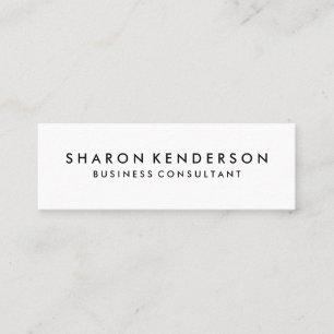 Minimalist Black / Hot Pink Text Mini Business Card