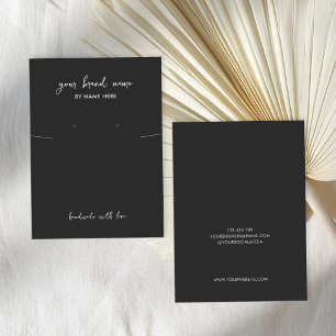 Minimalist Black Jewellery Earring Display Card