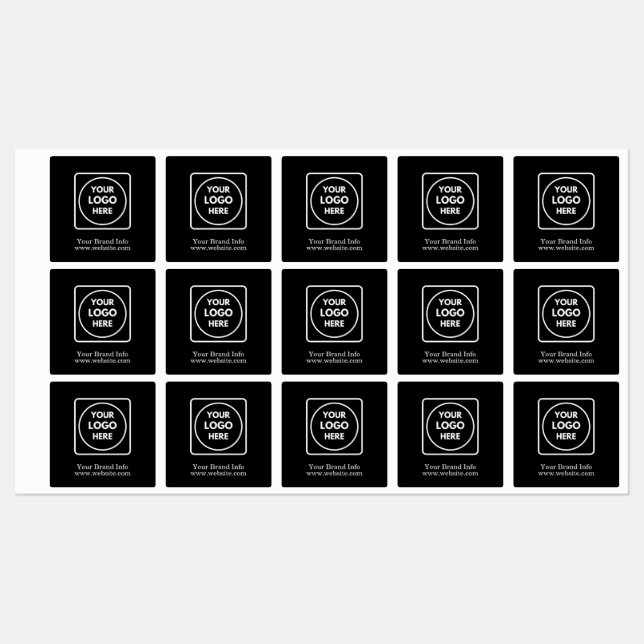 Minimalist Black Labels | Custom Corporate  (Sheet)