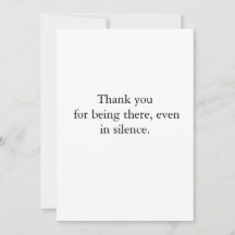 Minimalist Black Leaf Sympathy Card