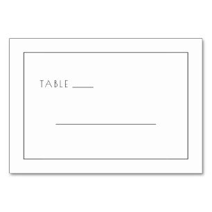 Minimalist Black Lines Table Number