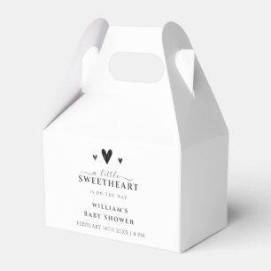 Minimalist Black Little Sweetheart Baby Shower Favour Box