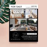 Minimalist Black Logo Photos Property For Sale Flyer<br><div class="desc">Minimalist Real Estate Property For Sale marketing flyer with space for your logo and 3 photos. This fully customisable black and white property marketing leaflet features a simple design with space for your custom text and property details. An easy way to advertise your property listings to prospect buyers!</div>