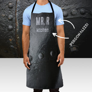 Minimalist black metal apron