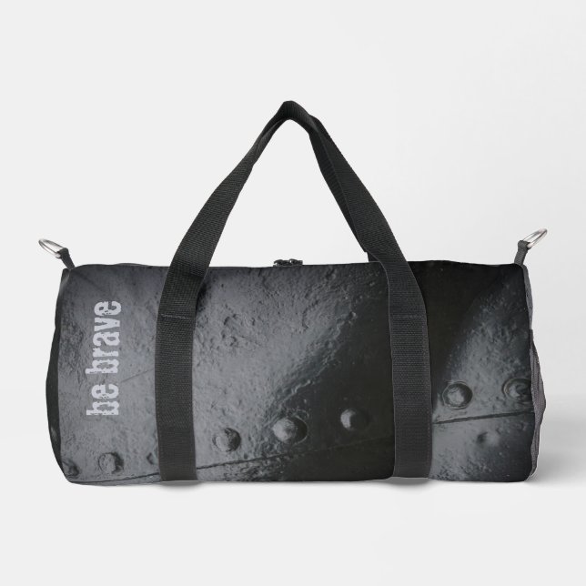 Minimalist black metal rivets duffle bag (Front)