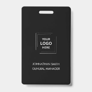 Minimalist Black Modern Professional Employee ID Badge