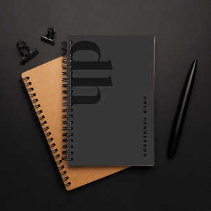 Minimalist Black Monogram Professional Planner