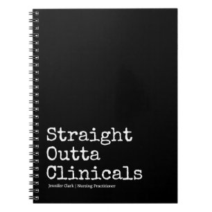 Minimalist Black Nursing Student College Study Notebook