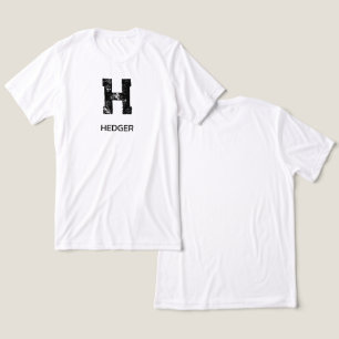MINIMALIST BLACK ONE LETTER MONOGRAM NAME WHITE Tri-Blend SHIRT