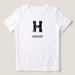 MINIMALIST BLACK ONE LETTER MONOGRAM NAME WHITE Tri-Blend SHIRT