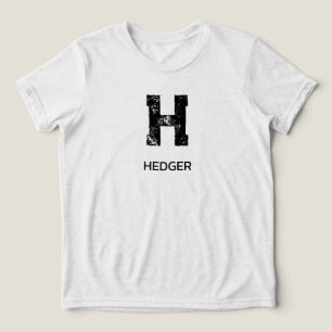 MINIMALIST BLACK ONE LETTER MONOGRAM NAME WHITE Tri-Blend SHIRT