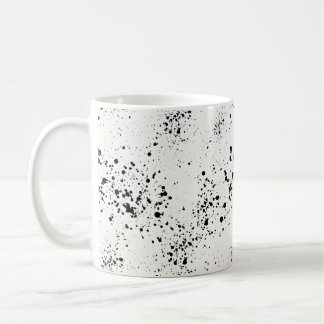Minimalist Black Paint Splatter Coffee Mug