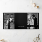 Minimalist black Photo QR Code RSVP wedding