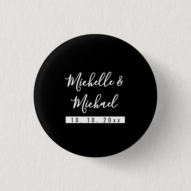 Minimalist Black Professional Modern 3 Cm Round Badge (Front)