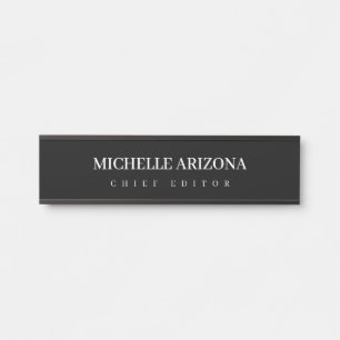 Minimalist Black Professional Modern Door Sign