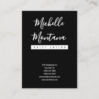 Minimalist Black Professional Modern Enclosure Card