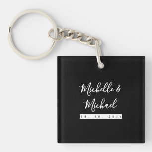 Minimalist Black Professional Modern Key Ring