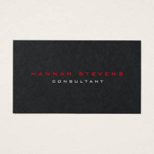 Minimalist Black Red Modern Profile Card